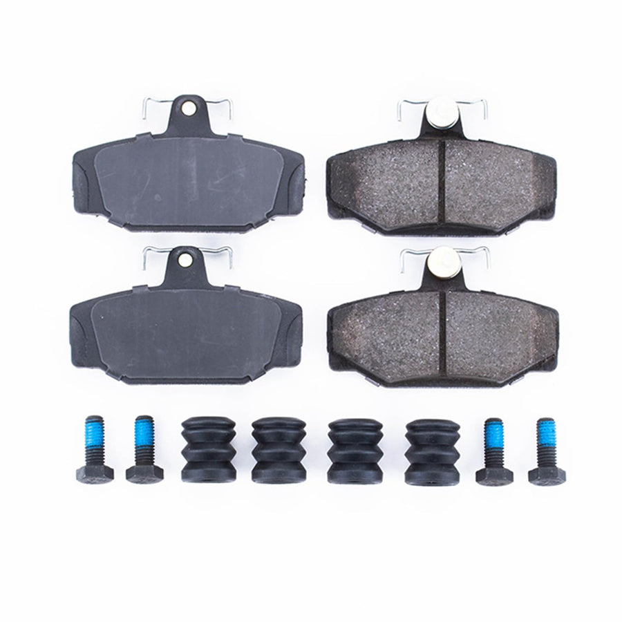 Power Stop Front Brake Kit For Volvo 740 1988-90 | 760 1988-90 | 780 1988-91 | 940 1991-95 | 960 1992-97 | S70 Volvo 1999-00 - Ceramic Brake Pads With Installation Hardware, 17-391