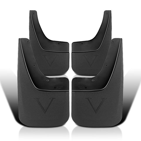 4PC Spec-D Tuning Mud Flaps Set Splash Guard Front + Rear Compatible with 2014-2018 GMC Sierra 1500 2500HD 3500HD