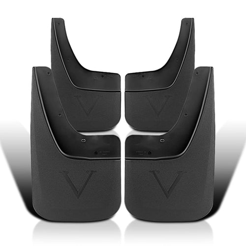 4PC Spec-D Tuning Mud Flaps Set Splash Guard Front + Rear Compatible with 2014-2018 GMC Sierra 1500 2500HD 3500HD