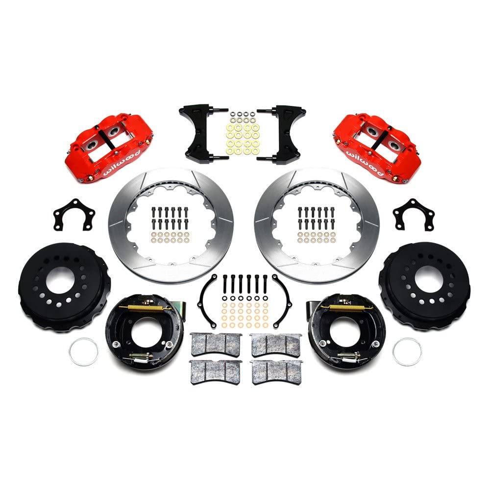 Rear P-Brk Kit, FNSL4R, 12.88", Red