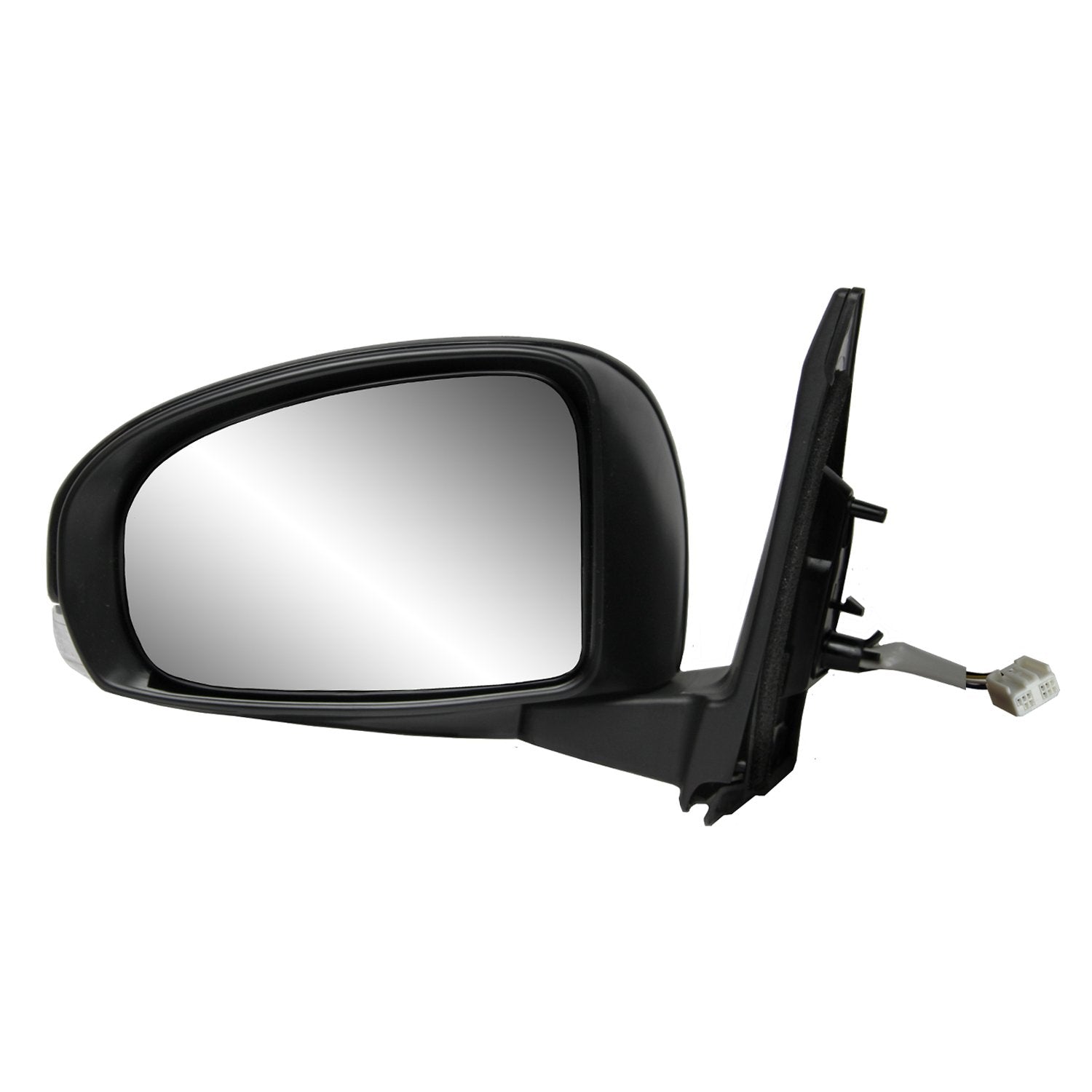 Driver Side Fit System Mirror for Scion iQ, Textured Black w/PTM Cover, w/Turn Signal, Foldaway, Heated Power