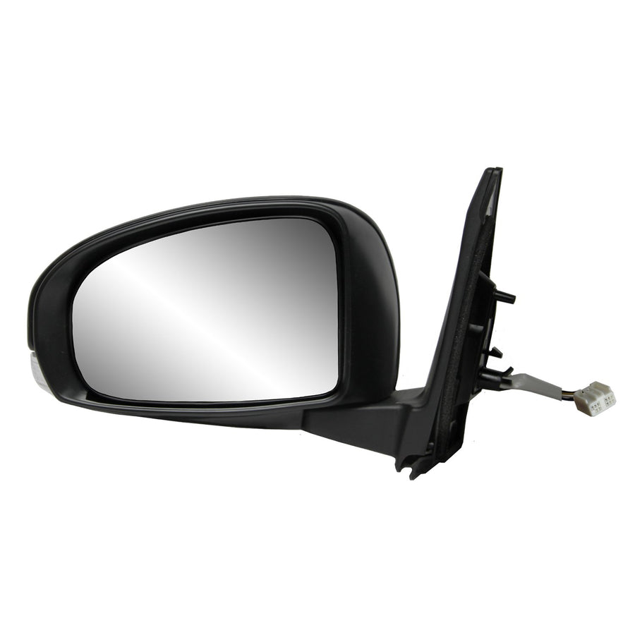 Driver Side Fit System Mirror for Scion iQ, Textured Black w/PTM Cover, w/Turn Signal, Foldaway, Heated Power