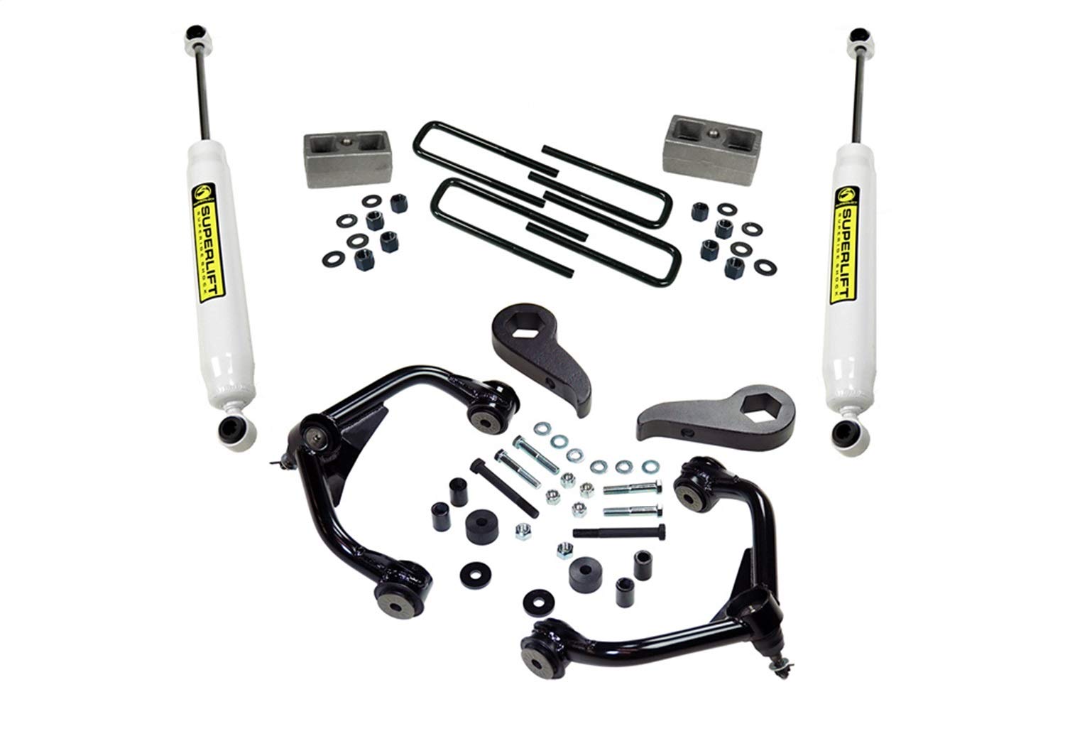 SUPERLIFT SUSPENSION RealTruck 3" Lift Kit for Silverado/Sierra | Complete Lift Kit with Rear Shadow Series Shocks & Upper Control Arms | K1010 | Fits 2011-2019 Chevrolet Silverado/GMC Sierra 2500HD