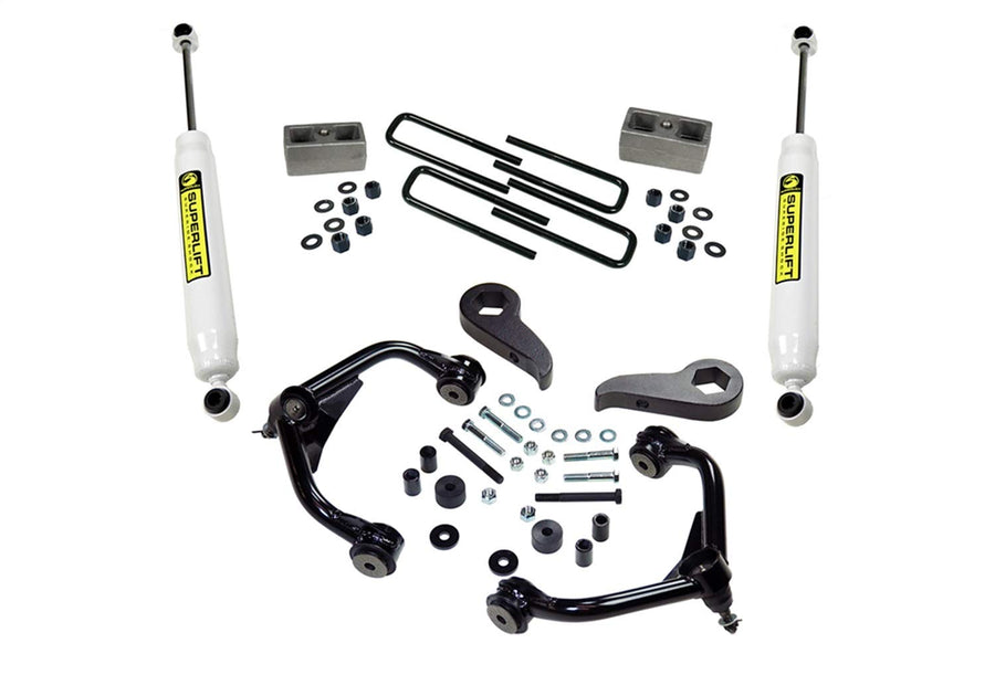 SUPERLIFT SUSPENSION RealTruck 3" Lift Kit for Silverado/Sierra | Complete Lift Kit with Rear Shadow Series Shocks & Upper Control Arms | K1010 | Fits 2011-2019 Chevrolet Silverado/GMC Sierra 2500HD