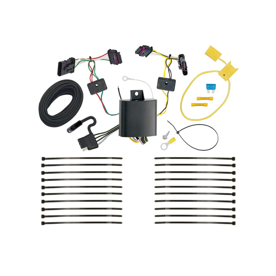 T-One® Tekonsha T-Connector Harness, 4-Way Flat, Compatible with Select BMW X1, Black