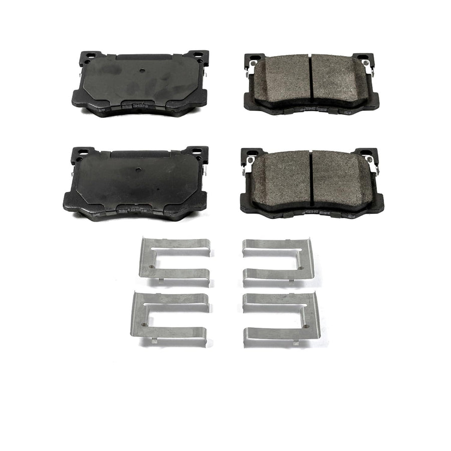 Power Stop Front Brake Kit For Genesis G80 2017-20 | Hyundai Genesis 2015-16 | Kia K900 2015-17 - Brake Pads Ceramic With Installation Hardware, 17-1799