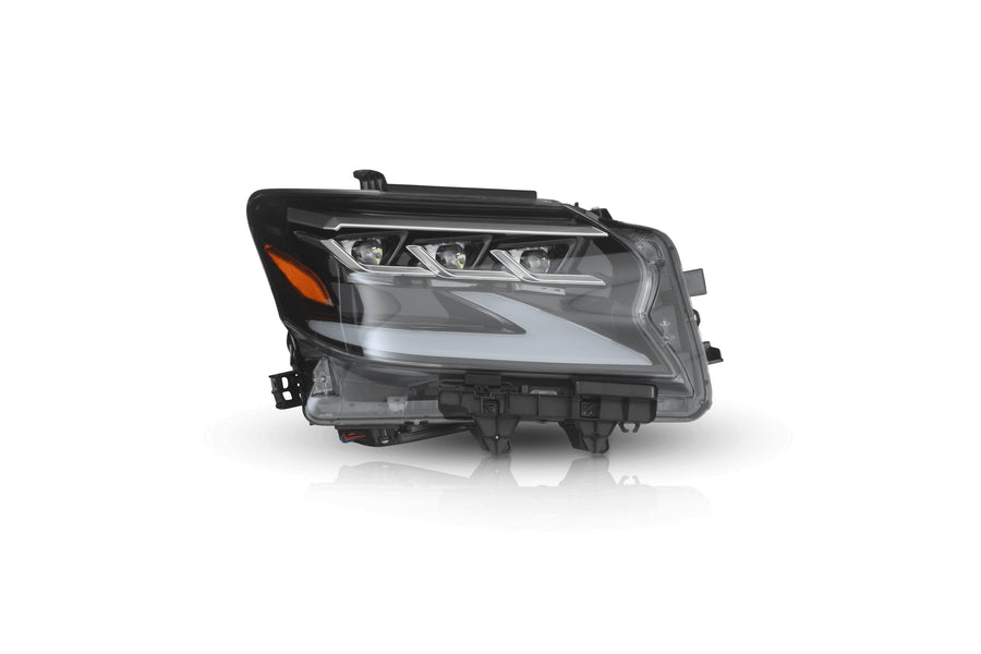 Attica4x4 Cobra-Tek - SOL SERIES Full LED Headlights | Compatible with Lexus GX460 (2014-2019) | Modern Design with DRL and Sequential Turn Signals | Glossy Black Clear.