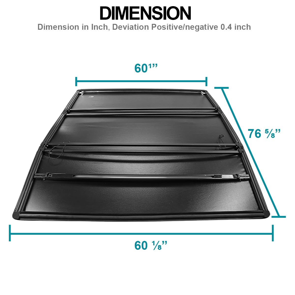 Soft Tri-Fold Vinyl Tonneau Cover Spec-D Tuning Compatible with 2016-2019 Toyota Tacoma 6' Short Bed