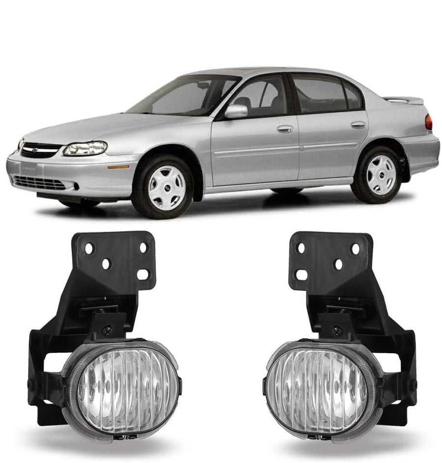 Replacement Fog Light Assembly Winjet Compatible with [1997 1998 1999 2000 2001 2002 2003 Malibu/Classic ] Driving Fog Lights Fog Lamp w/Bulb 880 12V27W 1-Pair