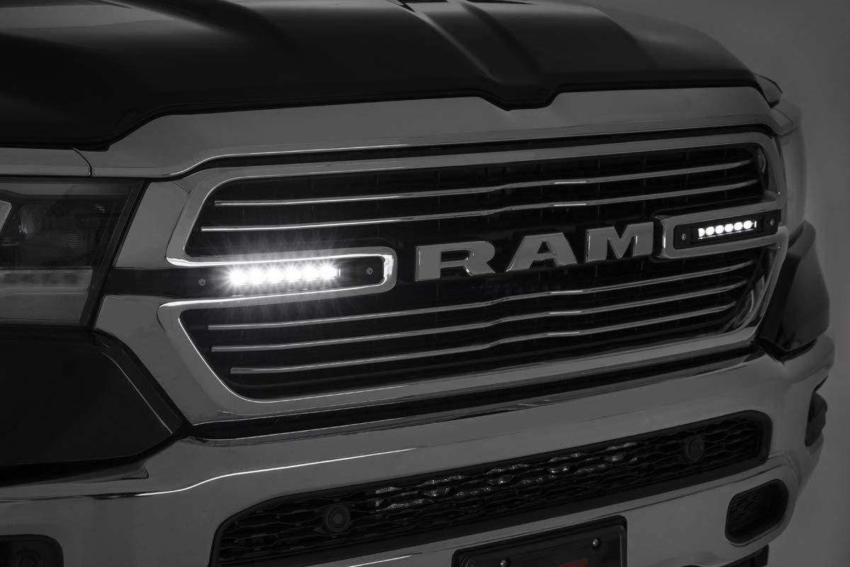 Dual Black Series Rough Country 6" LED Grille Kit for 19-24 Ram 1500-70783