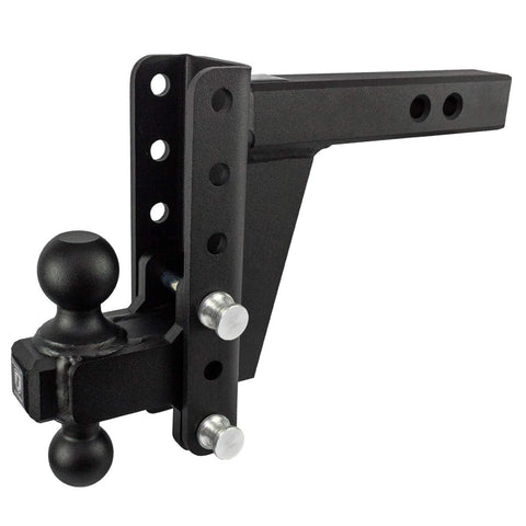 2.0" BulletProof Hitches Adjustable Heavy Duty Trailer Hitch (22,000 lb. Rating) - 6" Drop/Rise Trailer Hitch with 2" & 2-5/16" Dual Ball - Powder Coat, Solid Steel, Corrosion-Resistant