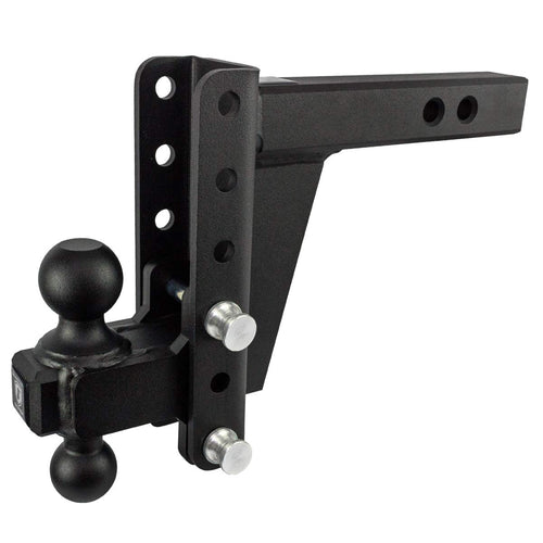 2.0" BulletProof Hitches Adjustable Heavy Duty Trailer Hitch (22,000 lb. Rating) - 6" Drop/Rise Trailer Hitch with 2" & 2-5/16" Dual Ball - Powder Coat, Solid Steel, Corrosion-Resistant
