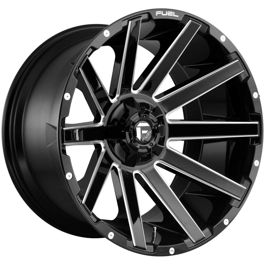 Fuel D615 22x12 Contra NBL-Gloss BLK MIL 5x114.3/5x127-44 ET