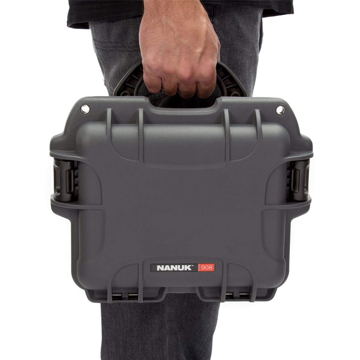 Graphite Nanuk 908 Waterproof Hard Case with Foam Insert