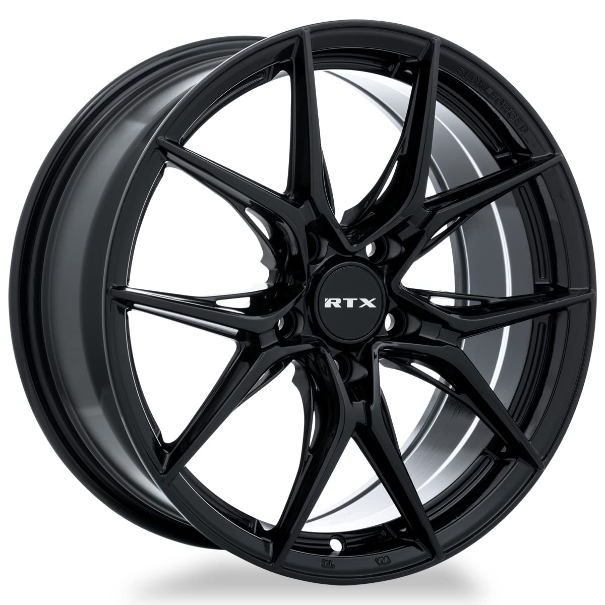 082842 • RTX® • Gloss Black • Slick • 18x8.5 5x114.3 ET38 CB73.1