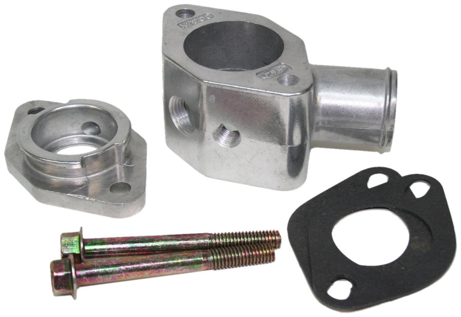 As-Cast Aluminum PRW 5292200 Water Neck Manifold Filler for Chevy SB-BB 90