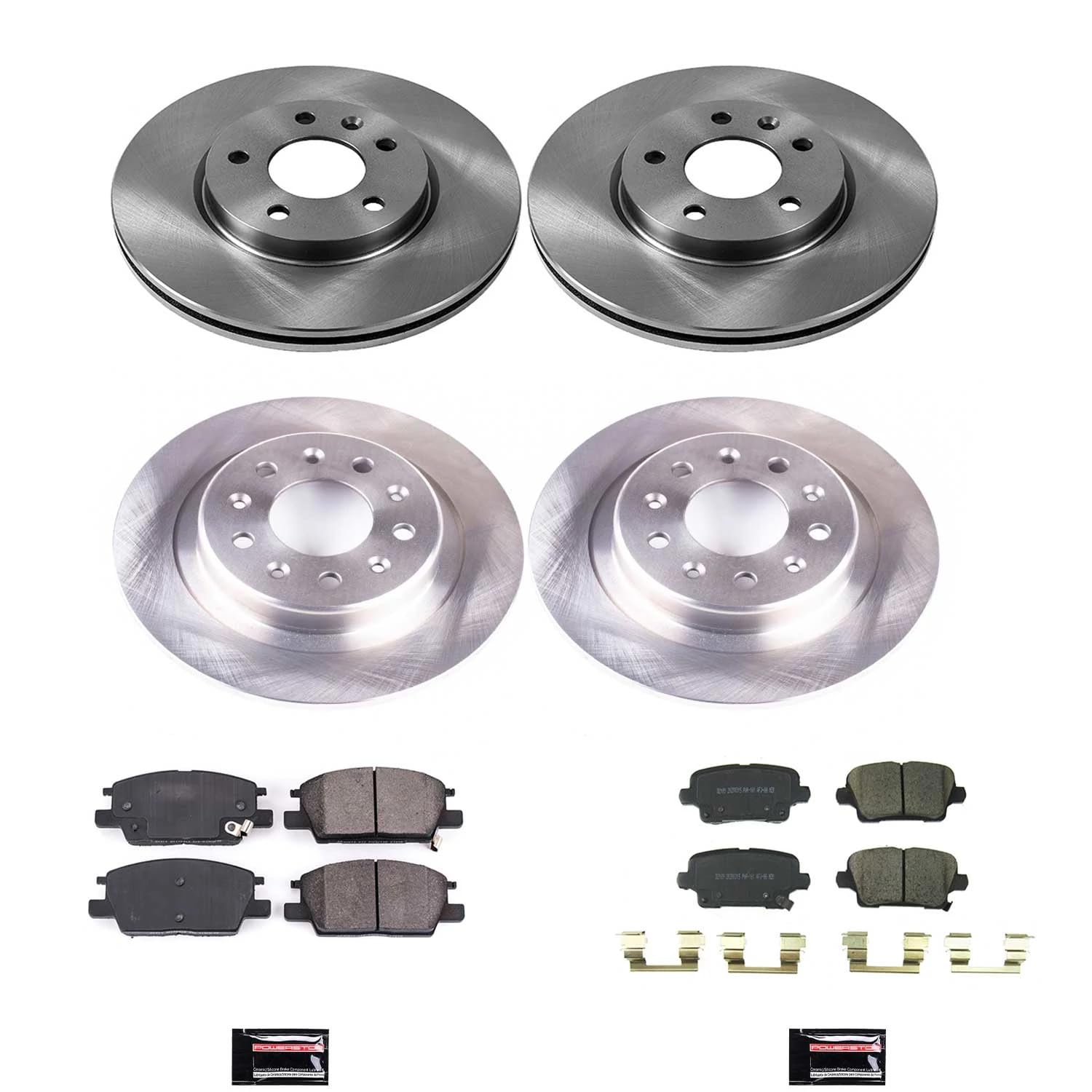 Power Stop KOE8689 Front and Rear Brake Kit-OE Brake Rotors & Ceramic Brake Pads For Buick Regal Sportback 2019-2020 [Model Specific]