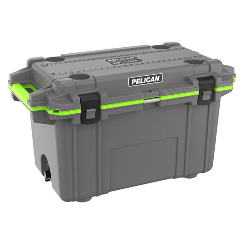 70 Quart Pelican Elite Cooler (Dark Grey/Green)