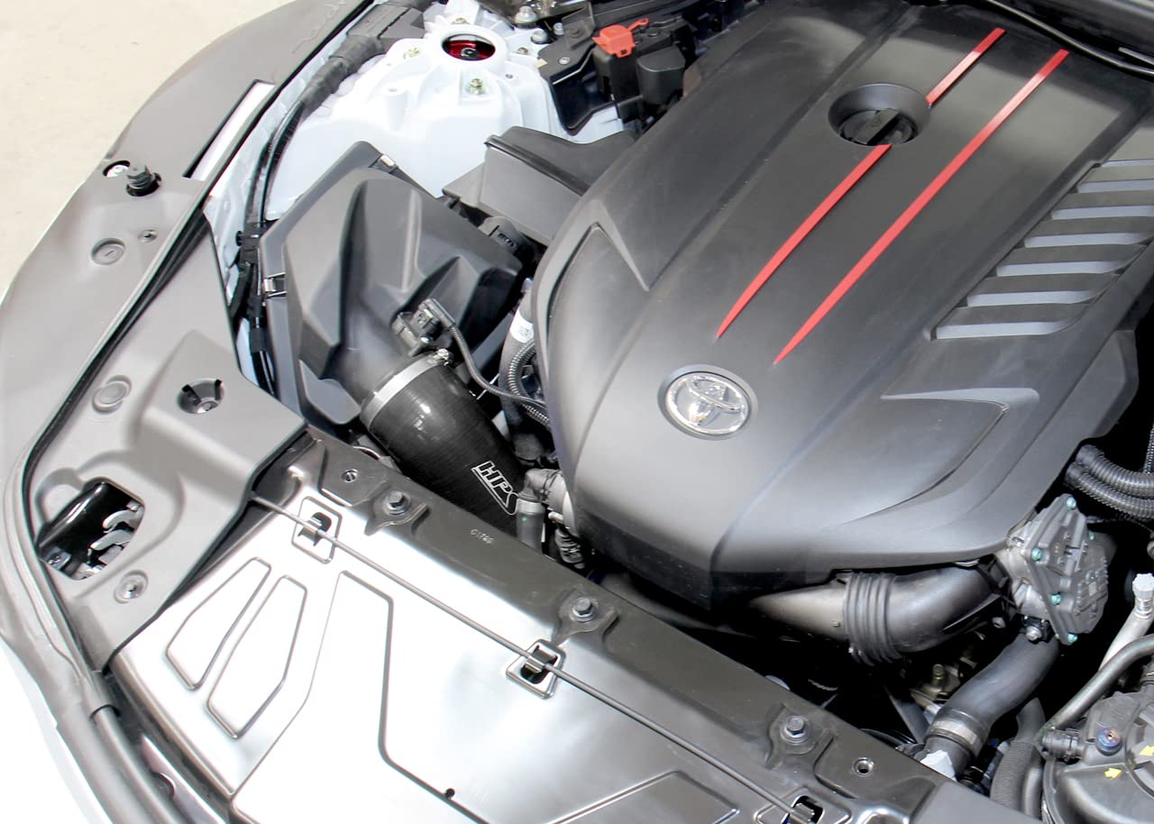 HPS Silicone Black Air Intake Hose Kit Compatible for 2020-2024 Toyota Supra 2019-2024 BMW Z4 M40i 3.0L Turbo, 57-1851-BLK