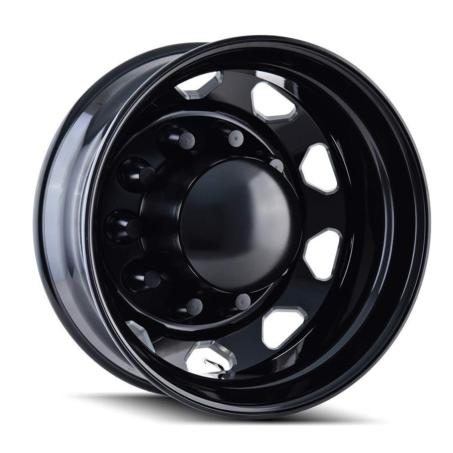 REAR IONBILT IB02 BLACK/MILLED SPOKES Wheel (24.5 x 8.25 inches /10 x 285 mm, 168 mm Offset)