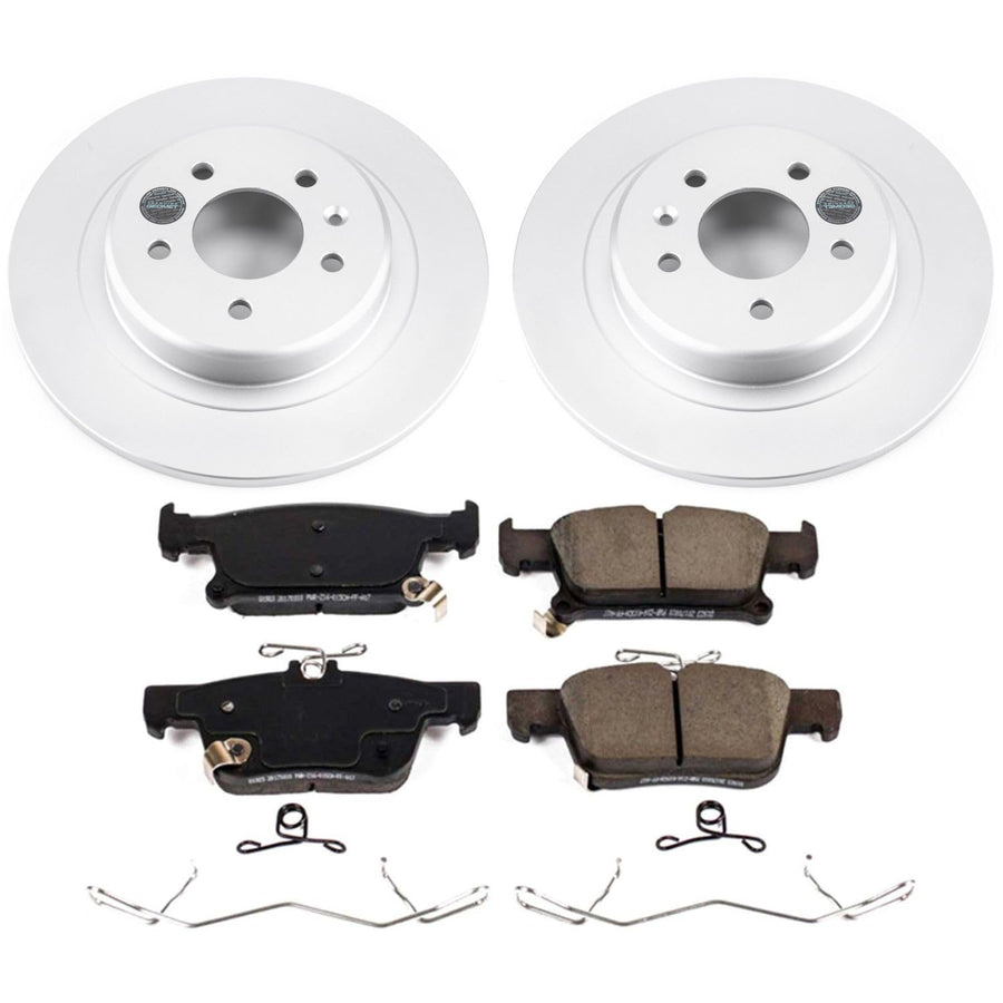 Rear Coated Brake Rotors and Z17 Ceramic Brake Pads Kit Power Stop For Buick Envision 2016-2018 [Model Specific]