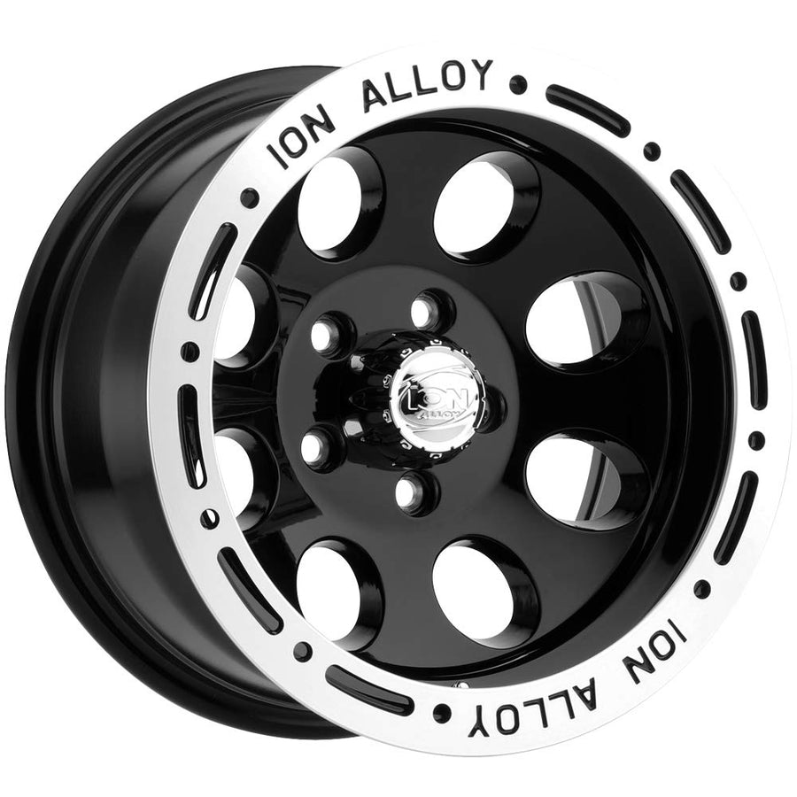 Ion Alloy 17x9.0 Wheels 174 Wheel 0mm Acorn Lug Type 5x127 BLACK/MACHINED LIP BLACK/MACHINED LIP