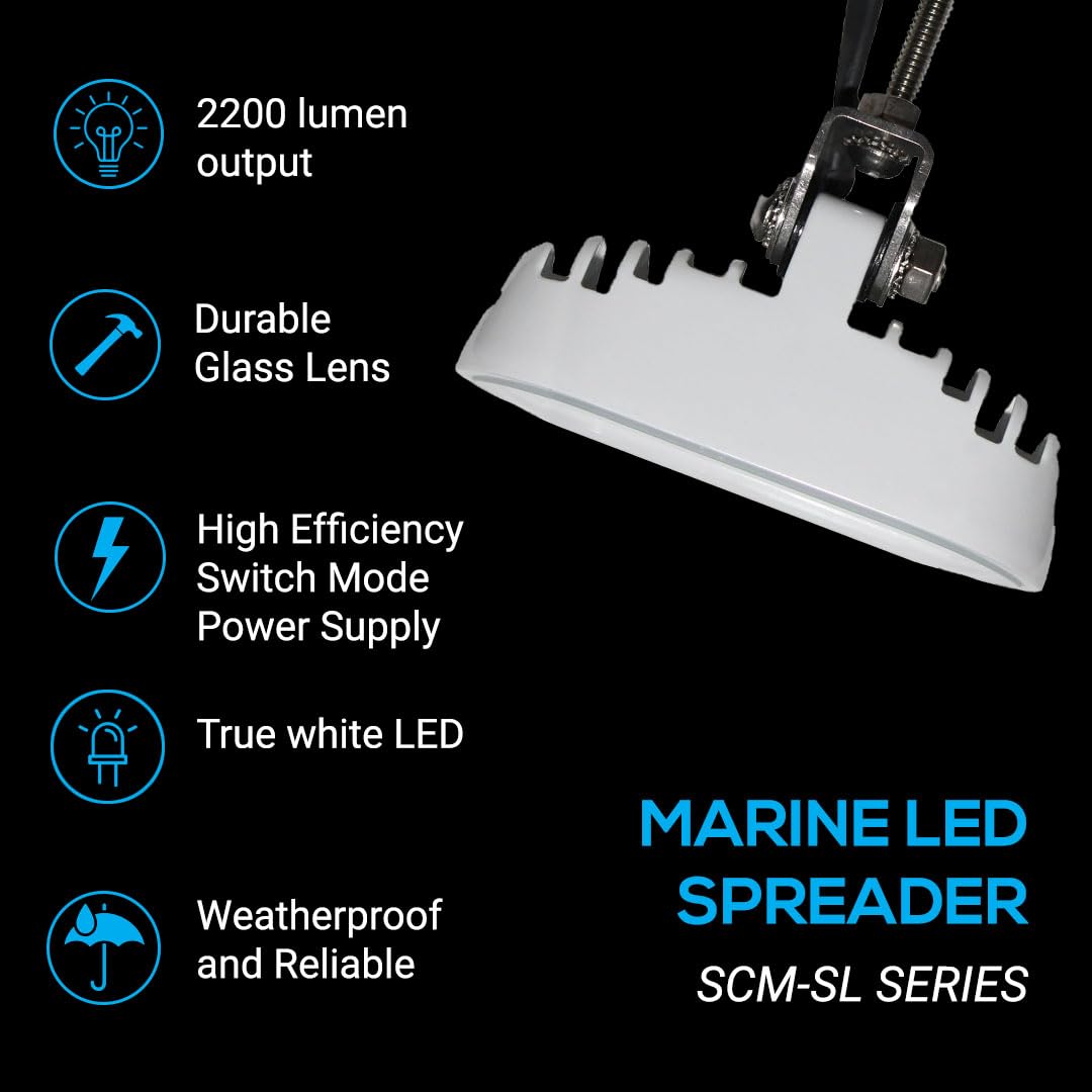 LED Spreader Light shadow-caster - Bracket Mount - White Housing - Color Changing - 2200 Lumens