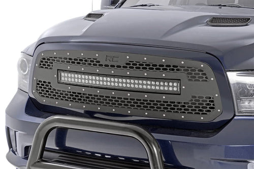 30" Rough Country Mesh Amber DRL LED Grille for 2013-2018 Ram 1500-70199BDA