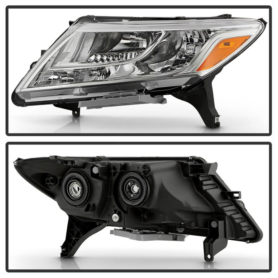 Nissan Pathfinder 13-16 Spyder (OE) OEM Style Headlights - Low Beam-H11(Not Included) ; High Beam-HB3(Not Included) ; Signal-7440NA(Included) - All Chrome