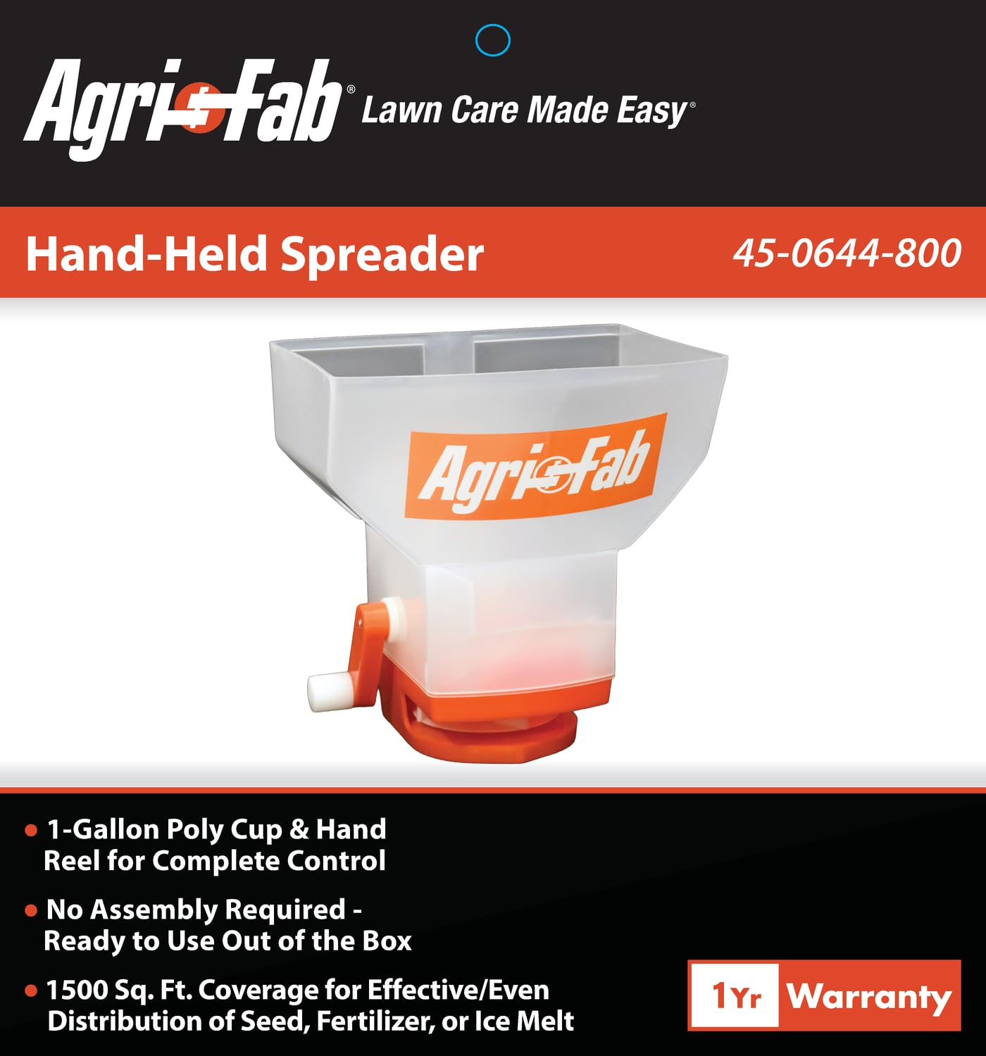 Hand Held Agri-Fab Seeder 1 Gallon Capacity