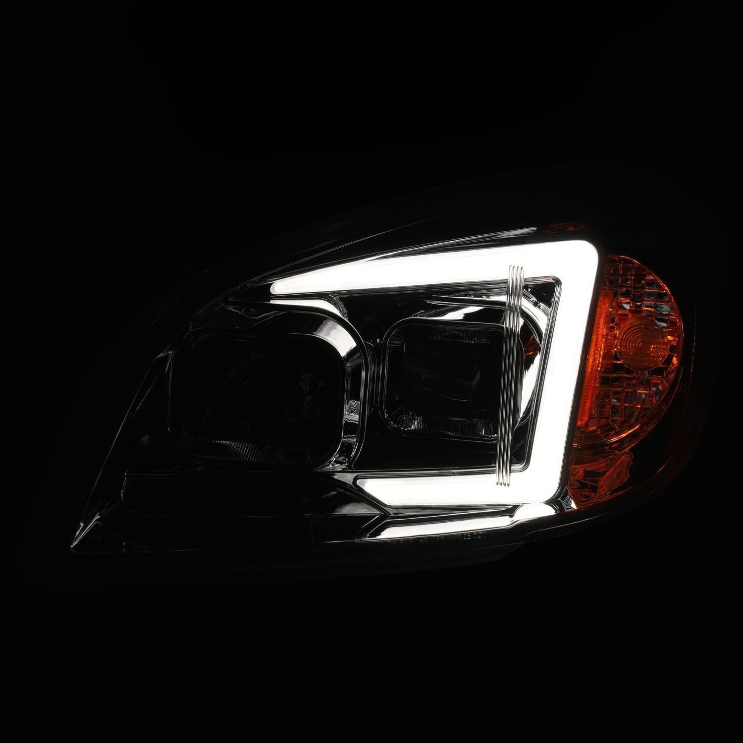 05-10 Chevrolet Cobalt / 07-10 Pontiac G5 ANZO LED Projector Headlights w/Seq Black Housing