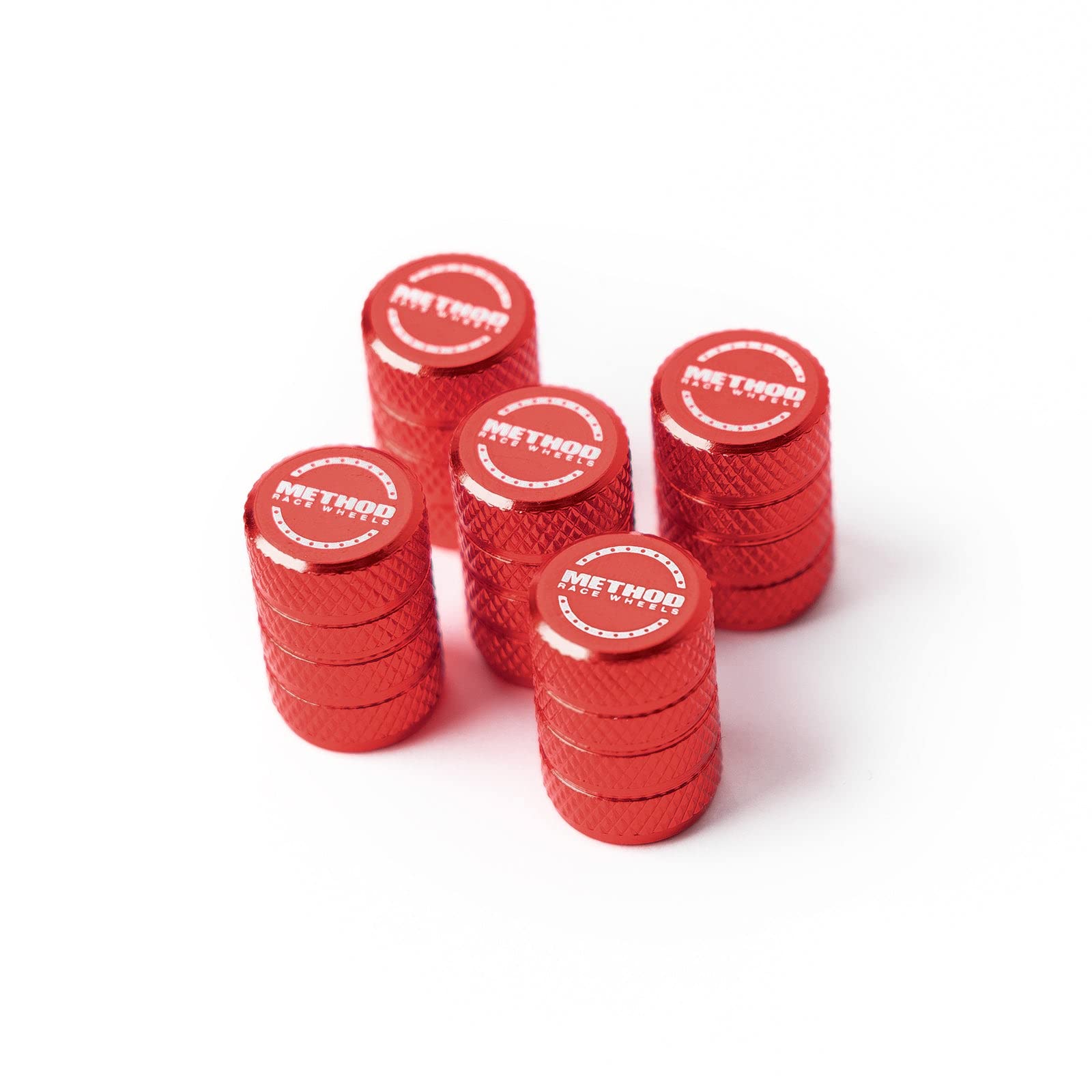 Method Valve Stem Caps, Race Wheels, Red