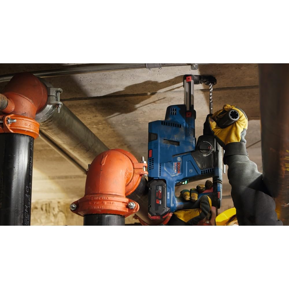 Bosch 18V GBH18V-24CK24 Brushless Connected SDS-plus® Bulldog™ 1 In. Rotary Hammer with (2) CORE18V® 8 Ah High Power Batteries