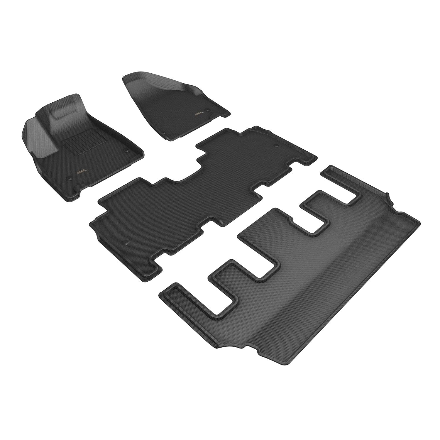 3D MAXpider Kagu Custom Fit Floor Mat (Black) Compatible with Chrysler Pacifica Hybrid Pinnacle 2021-2026 - Full Set
