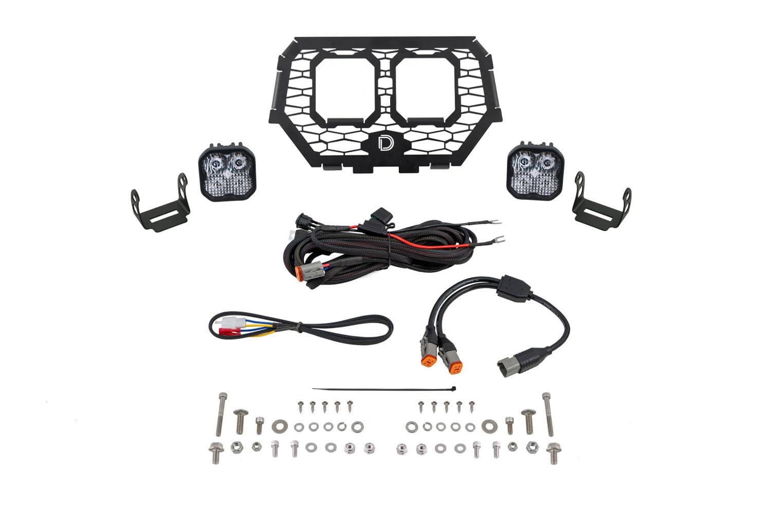 Stage Series Diode Dynamics LED Grille Kit compatible with Polaris RZR XP 2014-2023, White Combo Pro
