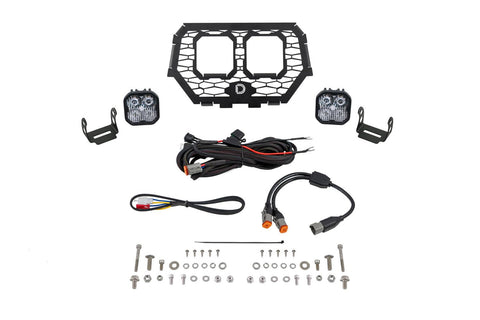 Stage Series Diode Dynamics LED Grille Kit compatible with Polaris RZR XP 2014-2023, White Combo Pro