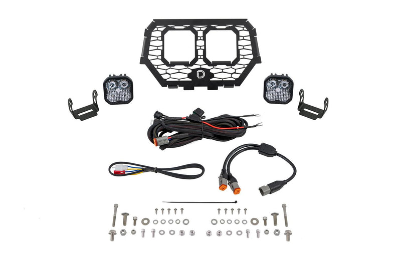 Stage Series Diode Dynamics LED Grille Kit compatible with Polaris RZR XP 2014-2023, White Combo Pro