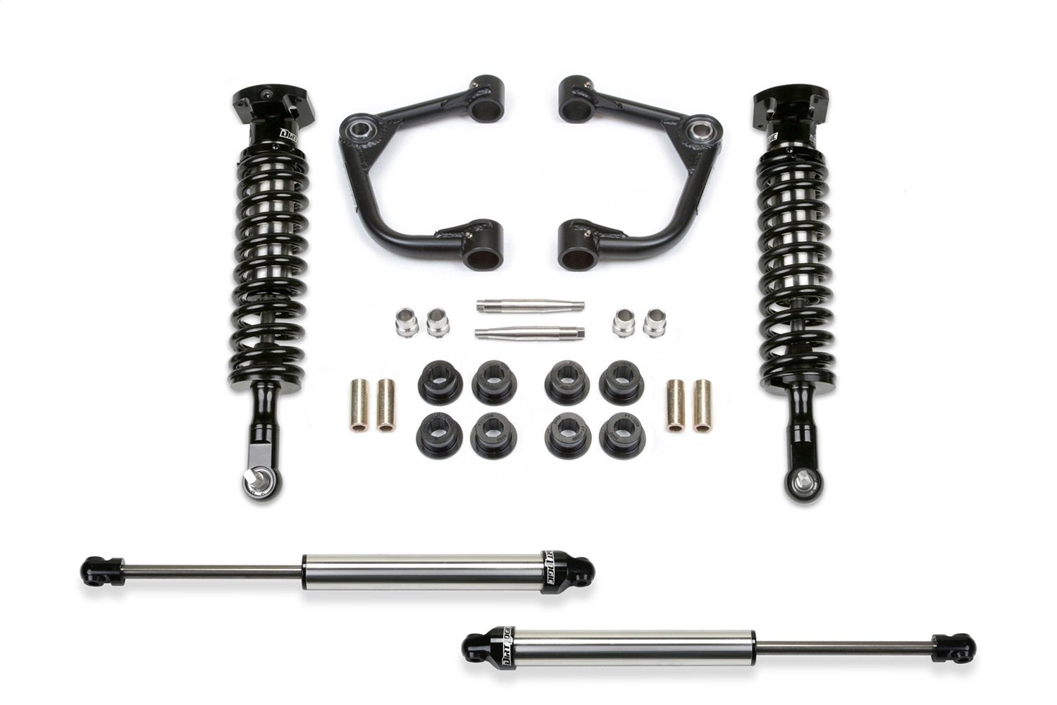 Fabtech K2245DL Control Arm Uniball Lift System w/DLSS Shocks 2 in. Lift Incl. Upper Control Arms Front Dirt Logic 2.5 Coilovers Uniball Control Arm Lift System