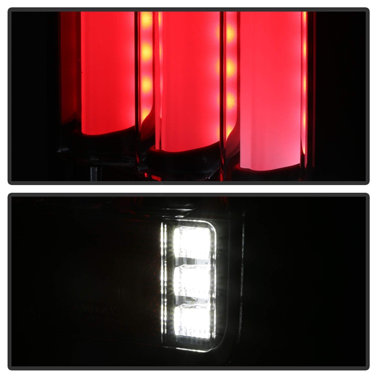 Jeep Wrangler (JK JKU) Spyder 5084774 07-18 Version 2 Light Bar Sequential Turn Signal LED Tail Lights - Black