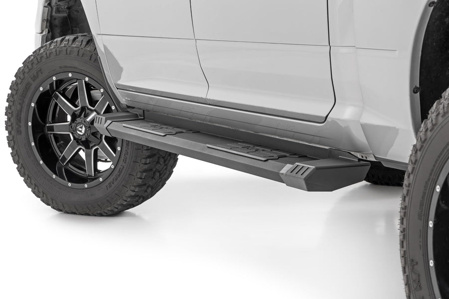 Rough Country HD2 Running Boards for 2500 Ram 1500 (2009-2018) Quad Cab - 5" Wide Non-Slip Step, Easy Bolt-on Install