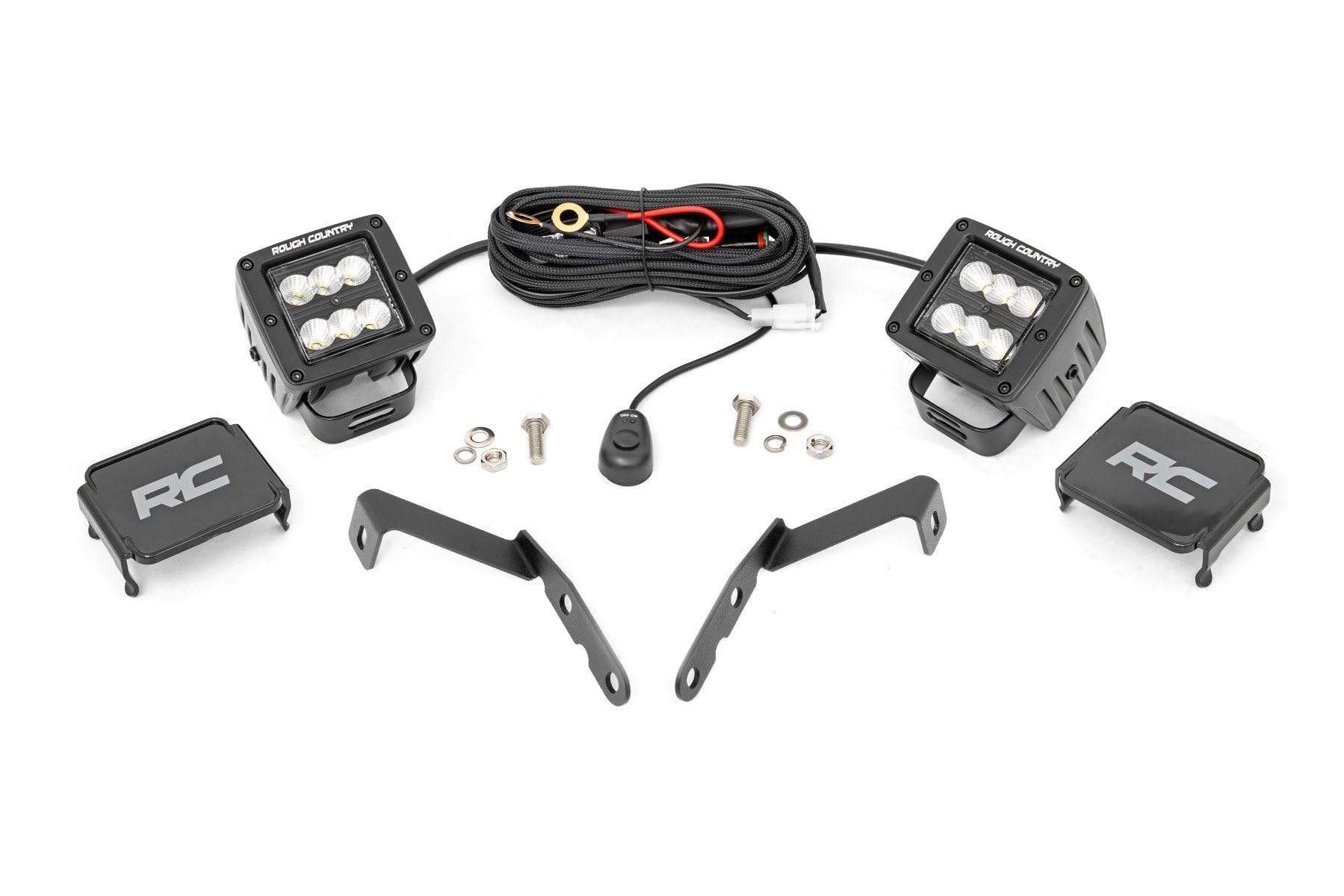 2" Rough Country Flood LED Ditch Light Kit for 07-13 Silverado 1500-71059