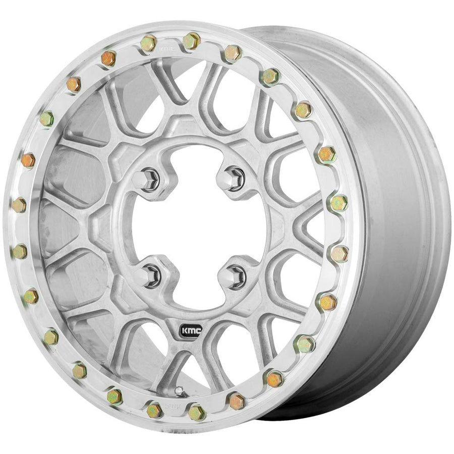 KMC KS435 Powersports 15X6 4X137 RAW-MACH-FRG 38MM Custom Rim Total of 1
