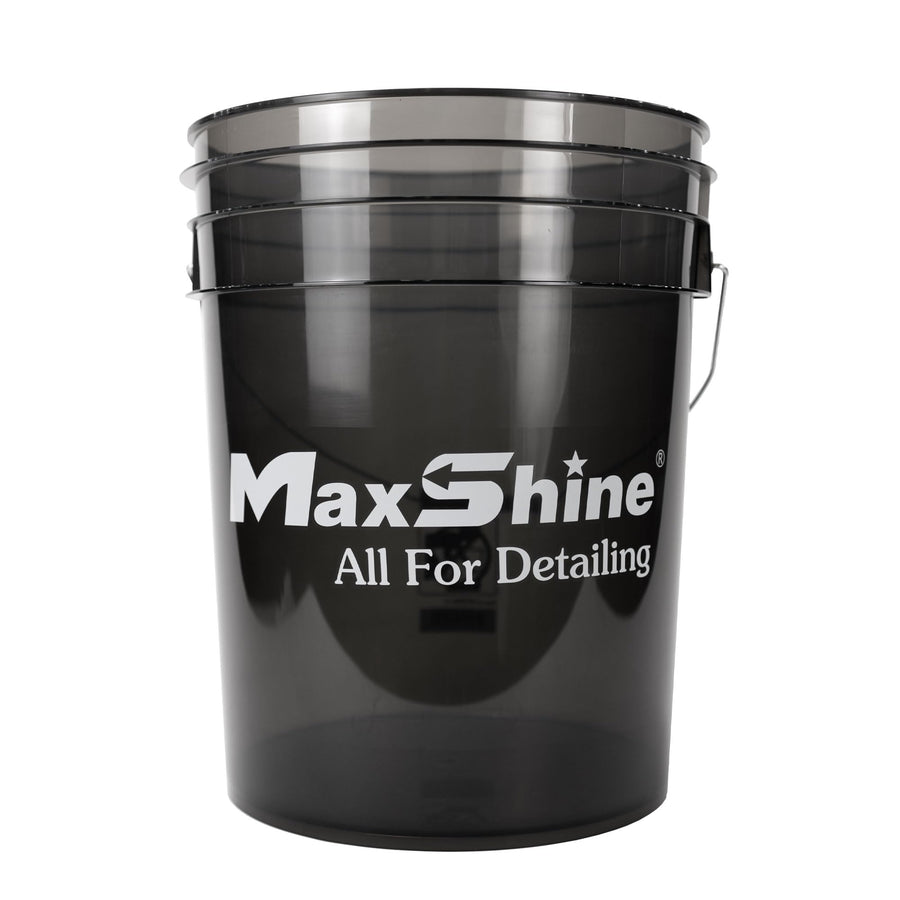 5 Gallon Maxshine Universal Detailing Bucket (Black) | Car Wash Bucket for Scratch-Free Washing, Auto Detailing & Garage Storage | Holds Soap, Foam Cannon, Brushes, Microfiber Towels & More