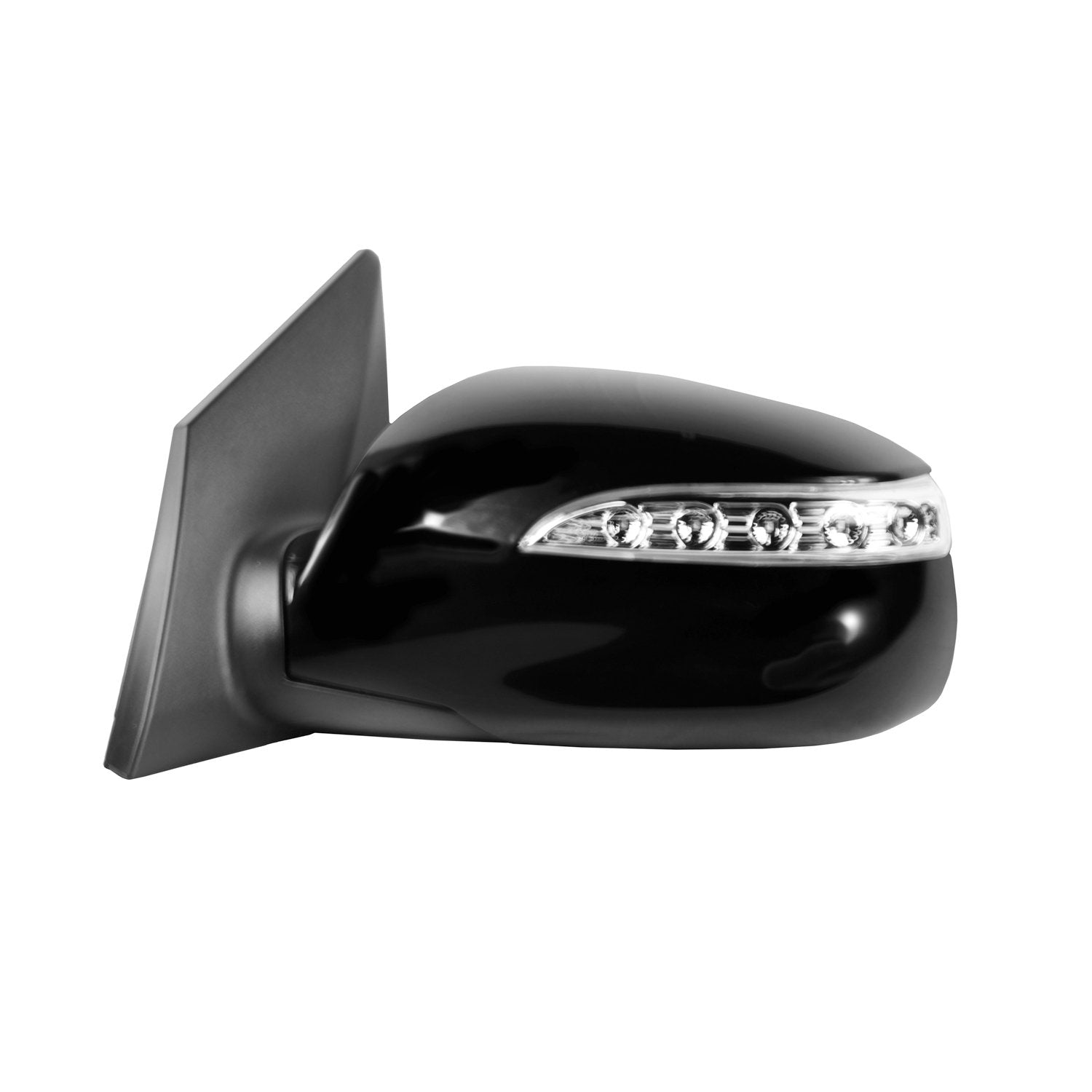 Driver Side Fit Mirror for Hyundai Tucson, Textured Black w/PTM Cover, w/Turn Signal, Foldaway, Heated Power