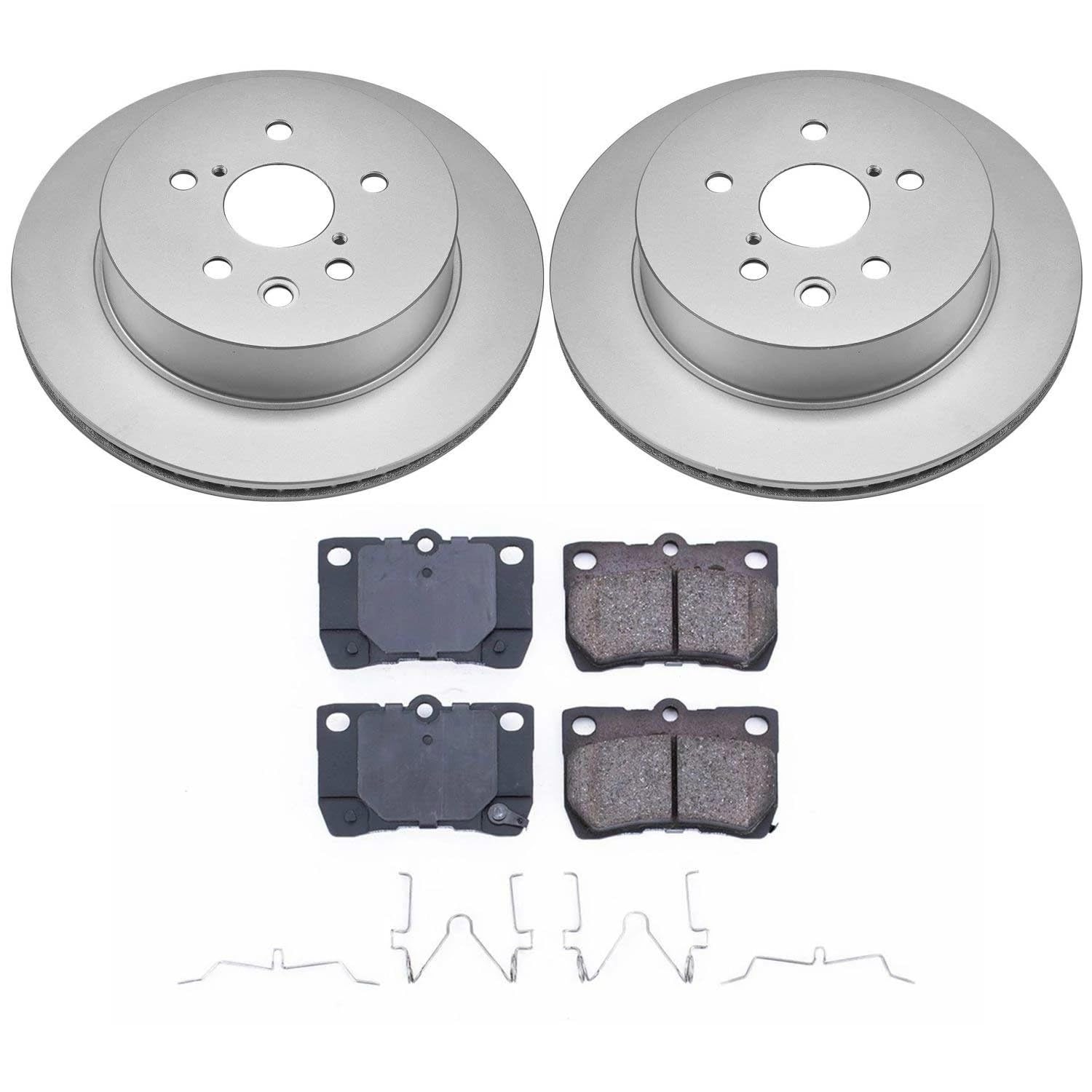 Power Stop CRK2977 Brake Rotor & Coated Ceramic Brake Pads- rear For Lexus GS, Lexus GS350, Lexus GS430, Lexus GS450h, Lexus GS460, Lexus IS250, Lexus IS350 [Model Specific]