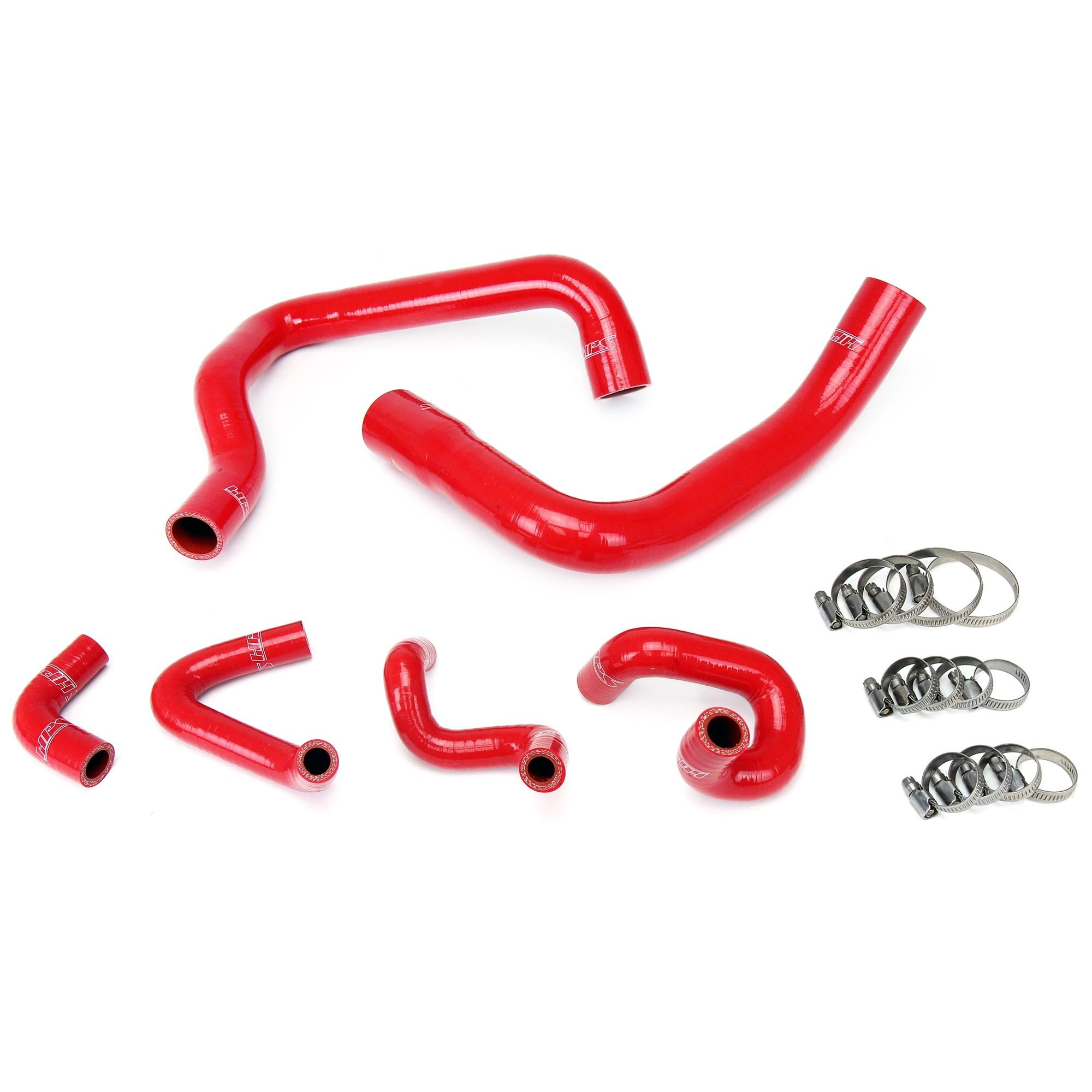 Red HPS 57-1010-RED Silicone Radiator Coolant/Heater Hose Kit