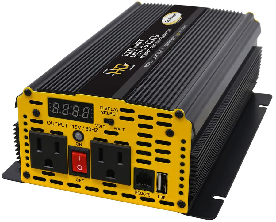 GP-1000HD Go Power! 1000-Watt Heavy Duty Modified Sine Wave Inverter (1000)