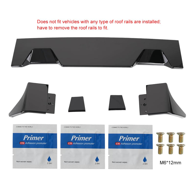 Glossy Black ABS Cab Roof Spoiler Spec-D Tuning for 2014-2021 Toyota Tundra Models