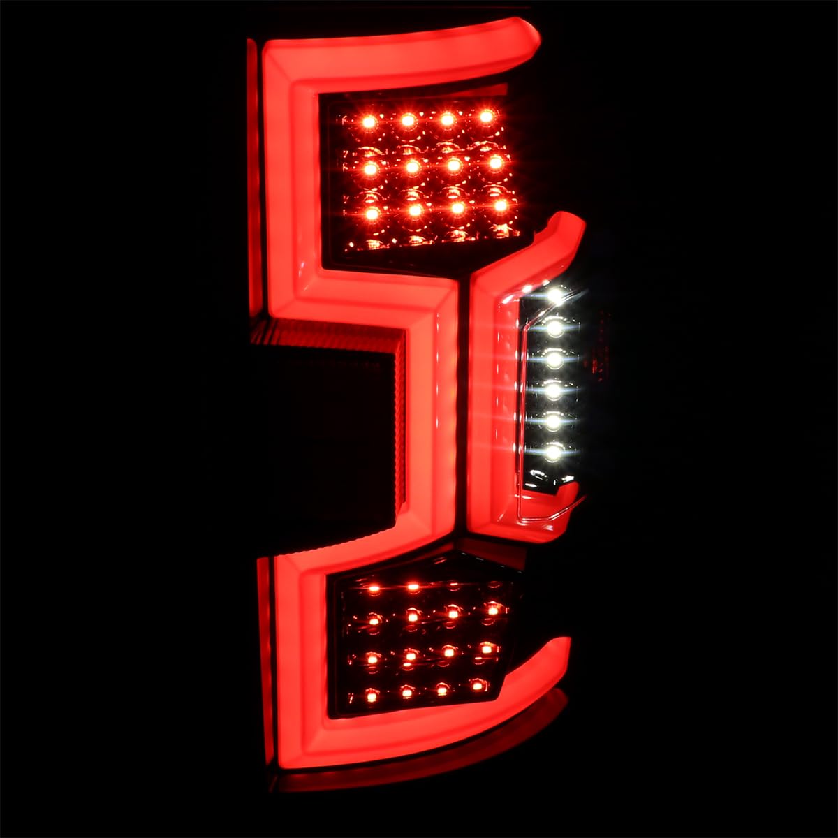 Jet Black SPEC-D TUNING Tail Lights w/Fiber Optic Sequential LED Turn Signal Lights Compatible with 2019-2024 Dodge Ram 2500/3500