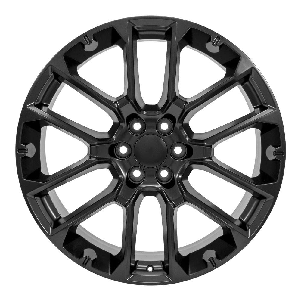 24 Inch OE Wheels CV67 Rim Fits Suburban 1500 High Country Style 6x139.7 24x10 Satin Black - Hollander 14079 (1)